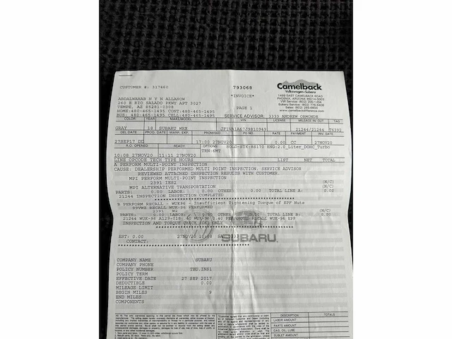 Subaru wrx awd sedan 2,0l - 2018 - afbeelding 77 van  82