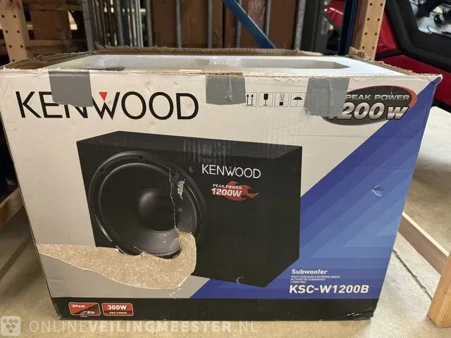 Subwoofer kenwood, ksc-w1200b - afbeelding 1 van  3