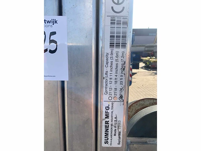 Sumner manufacturing 2118 materiaallift / kanaallift - afbeelding 4 van  4