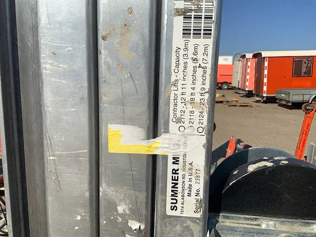 Sumner manufacturing 2118 materiaallift / kanaallift - afbeelding 5 van  5