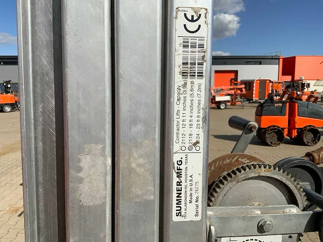 Sumner manufacturing 2118 materiaallift / kanaallift - afbeelding 6 van  6