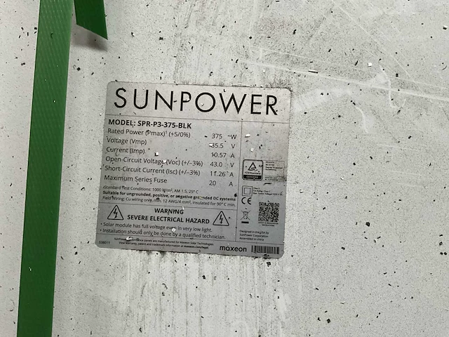 Sunpower spr-p3-375-blk zonnepaneel (12x) - afbeelding 5 van  5