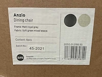 Suns anzio dining chair soft green (4x) - afbeelding 2 van  3