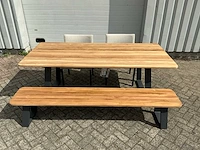 Suns tomar 220 met bankje en stoelen dining set