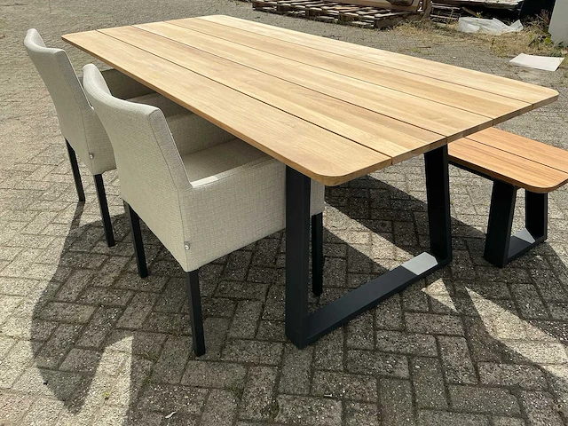 Suns tomar 220 met bankje en stoelen dining set - afbeelding 3 van  6