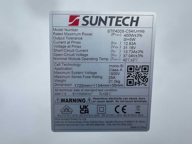 Suntech - set van 100 zonnepanelen (400 wp) met growatt 40 kw omvormer - afbeelding 6 van  11