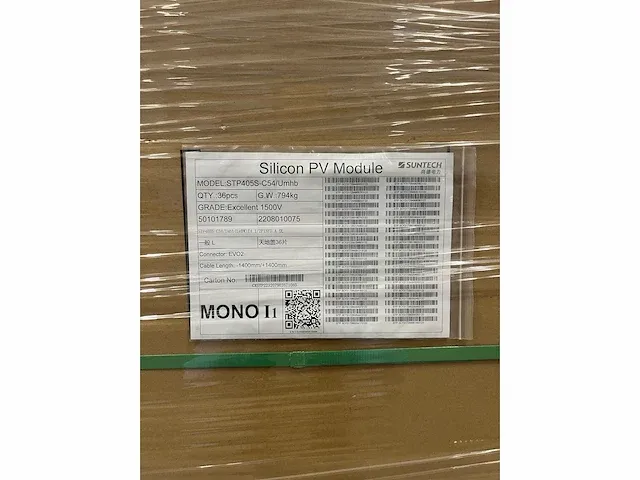 Suntech power stp405s-c54/umhb solar modules ongebruikt & original box 6 pallets - afbeelding 4 van  4