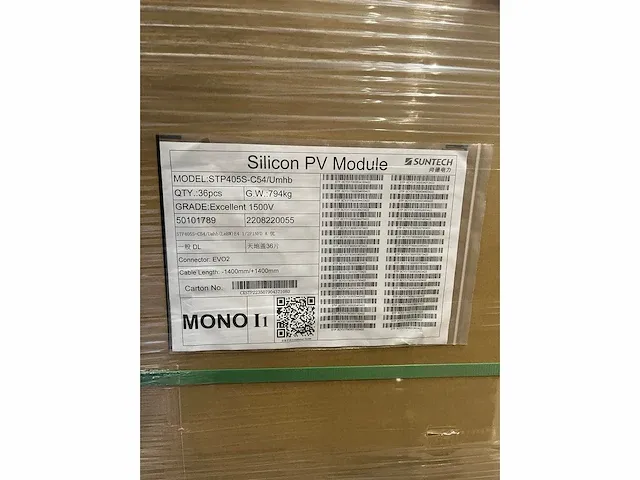 Suntech power stp405s-c54/umhb solar modules ongebruikt & original box 8 pallets - afbeelding 2 van  4