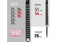 Supergrip ultra 90% wolfraam stalen tip dartset - afbeelding 3 van  4