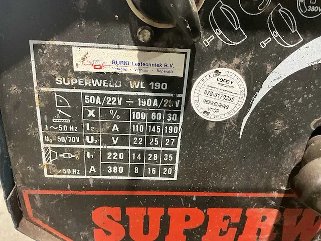 Superweld wl190 elektrode lasapparaat - afbeelding 3 van  5