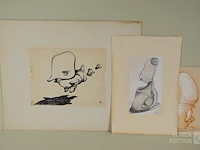 Surrealistische gouaches/tekeningen