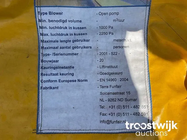Survivalbaan 16mtr springkussen - afbeelding 13 van  17