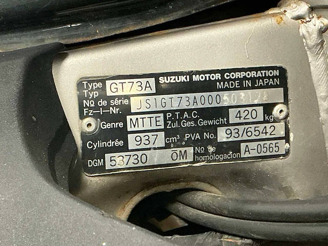 Suzuki gt73a motorfiets - afbeelding 4 van  12