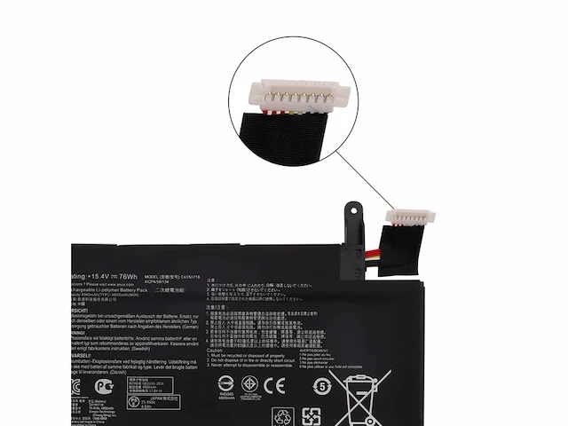 Swark laptop batterij c41n1716 compatibel met asus rog strix gl703gs s7bs s7bs8750 gl703gm scar edition gl703gmns73 - afbeelding 4 van  4