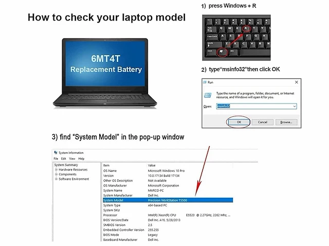 Swarking vervangende batterij compatibel met dt9xg dell alienware - afbeelding 3 van  3