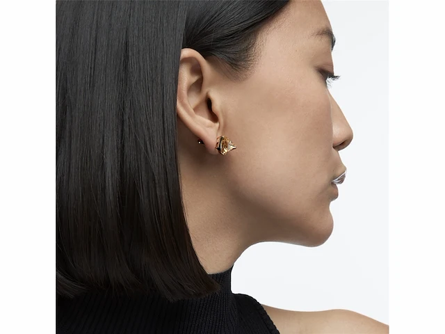 Swarovski dames oorknoppen metaal oranje - afbeelding 3 van  4