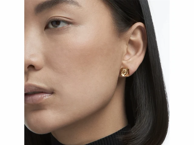 Swarovski dames oorknoppen metaal oranje - afbeelding 4 van  4