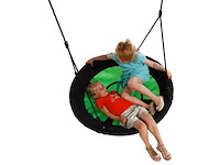 Swibee nestschommel in zwart / groen van textiel | nest schommelzitje voor kinderen - afbeelding 3 van  6