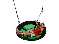 Swibee nestschommel in zwart / groen van textiel | nest schommelzitje voor kinderen - afbeelding 4 van  6