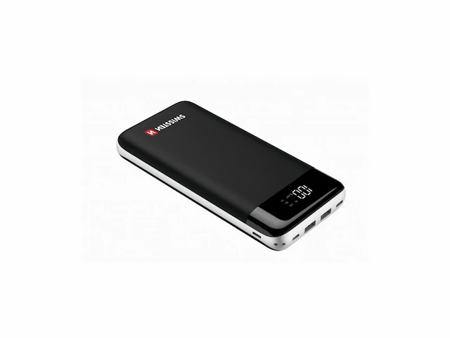 Swissten powerbank black core 30.000 mah geschikt voor o.a. iphone & samsung zwart - afbeelding 1 van  6