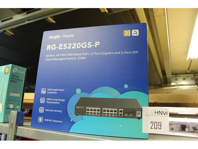Switch ruijie type rg-es220gs-p - afbeelding 1 van  2