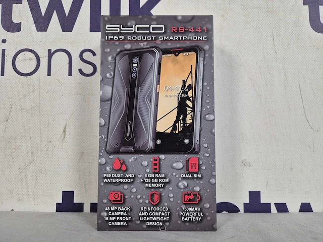 + syco rs-441 - waterbestendige robuuste smartphone - ip69 - 128gb - dual sim - afbeelding 2 van  2