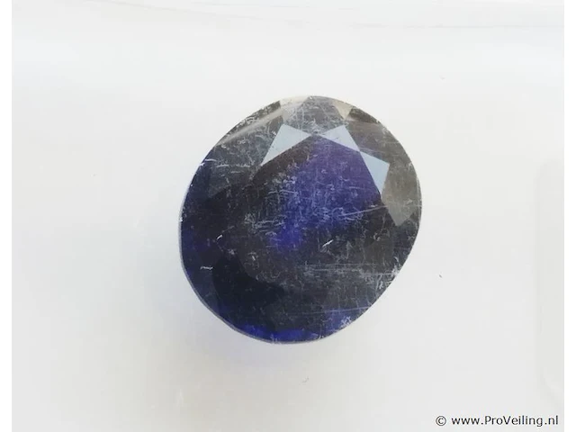 Synthetic sapphire 2.60ct aig certified - afbeelding 4 van  7