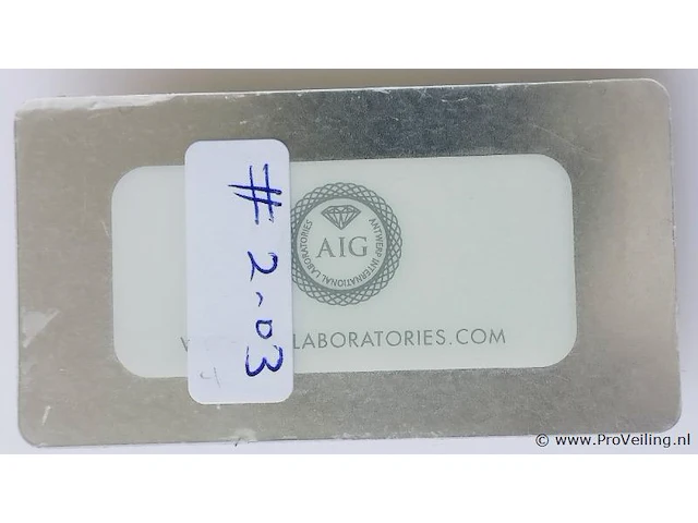 Synthetic sapphire 2.60ct aig certified - afbeelding 6 van  7