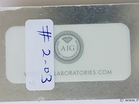 Synthetic sapphire 2.60ct aig certified - afbeelding 6 van  7