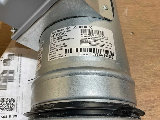 Systemair 125mm fdr-3g-125-h0 brandklep (6x) - afbeelding 8 van  9