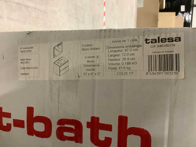 T-bath milenio 60cm badkamerkast - afbeelding 4 van  4