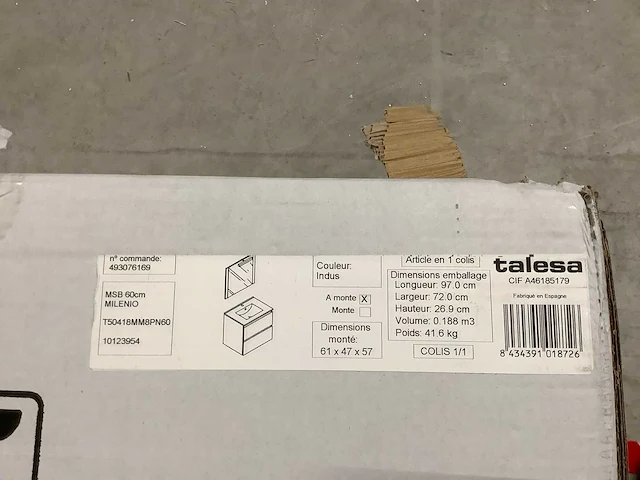 T-bath milenio 60cm badkamerkast - afbeelding 4 van  4