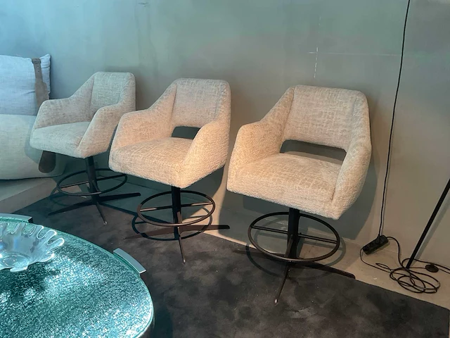 Tabourette draaibare barstoelen (3x) - afbeelding 1 van  11