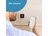Tado slimme thermostaat multi-room starterskit 2 radiatorknoppen incl.matter bridge bedrade variant zwart/wit - afbeelding 2 van  3