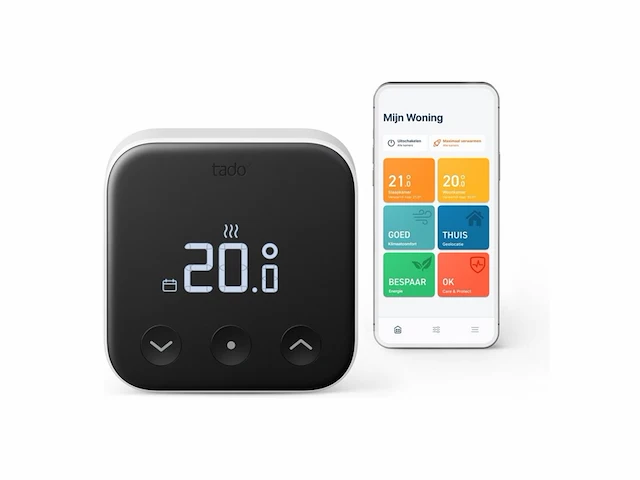 Tado slimme thermostaat x - smart thermostaat - werkt met google home, alexa & apple homekit - bedrade variant - zwart/wit - afbeelding 2 van  5