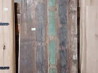 Tafel gemaakt van sloophout met metalen u-poot 250cm lang - afbeelding 6 van  10