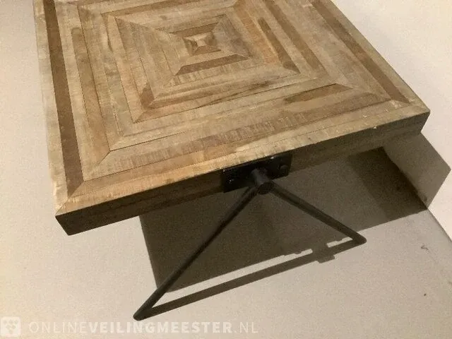 Tafel hout met staal bruin/zwart - afbeelding 2 van  3