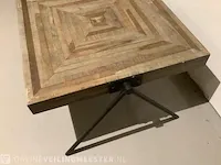 Tafel hout met staal bruin/zwart - afbeelding 2 van  3