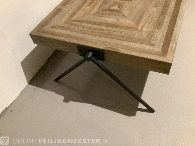 Tafel hout met staal bruin/zwart - afbeelding 3 van  3