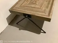 Tafel hout met staal bruin/zwart - afbeelding 3 van  3
