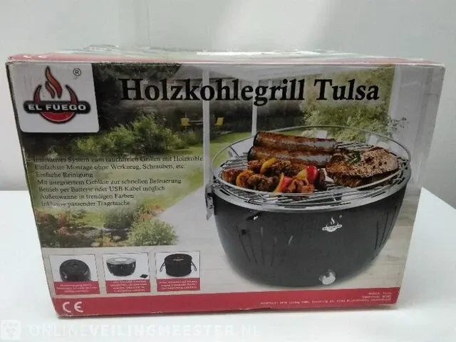 Tafel houtskoolgrill el fuego, tulsa, groen - afbeelding 1 van  2