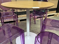 Tafel met 4x design stoel, 1x design kruk - afbeelding 5 van  6