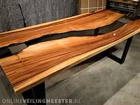 Tafelblad m2, epoxy river, hout, epoxy, 2023 - afbeelding 3 van  9