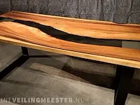 Tafelblad m2, epoxy river, hout, epoxy, 2023 - afbeelding 9 van  9