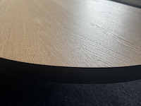 Tafelblad plat ovaal 220x90 cm | zwarte rand | eiken - afbeelding 3 van  6