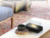 Tafelhaard - binnen/buiten - open haard - decoratievuur - rvs - inclusief vlamdover - afbeelding 6 van  15