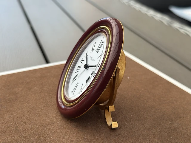 Tafelklok, cartier, bordeaux - afbeelding 3 van  6