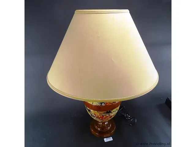 Tafellamp met aardewerk lampvoet - afbeelding 4 van  5
