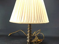 Tafellamp met oosterse bronzen pagode lamp voet - afbeelding 1 van  5