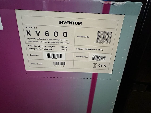 Tafelmodel koelkast inventum, kv600 - afbeelding 6 van  6